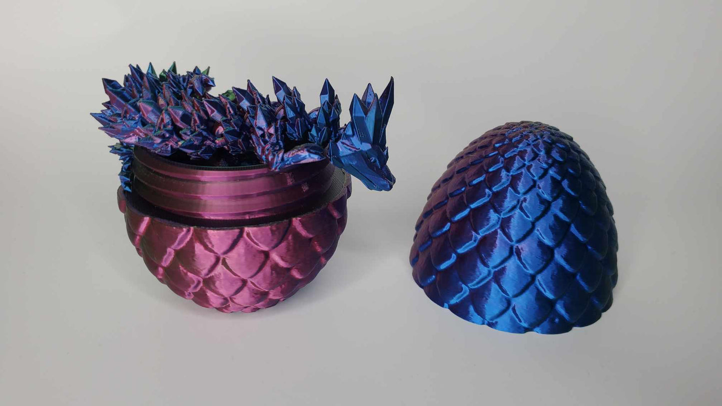 Teenager crystal dragon with egg