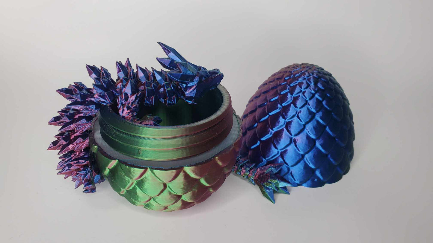 Teenager crystal dragon with egg