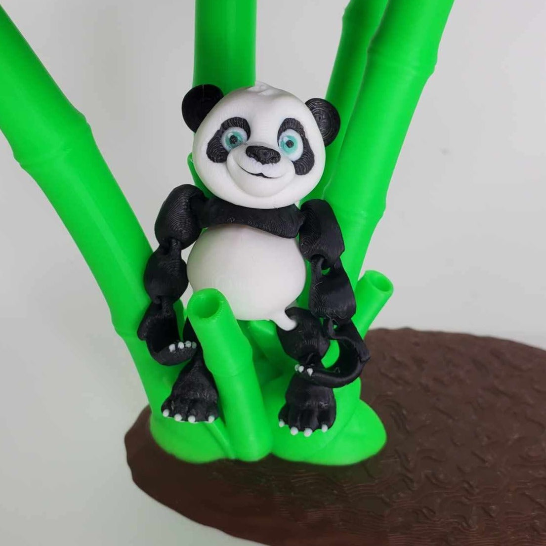 Panda family with stand