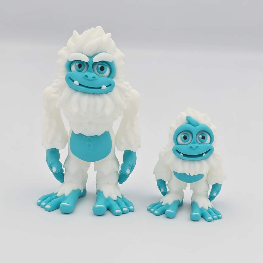 Abominable Snowman (Yeti) & Baby – Cute Winter Monster Collectible