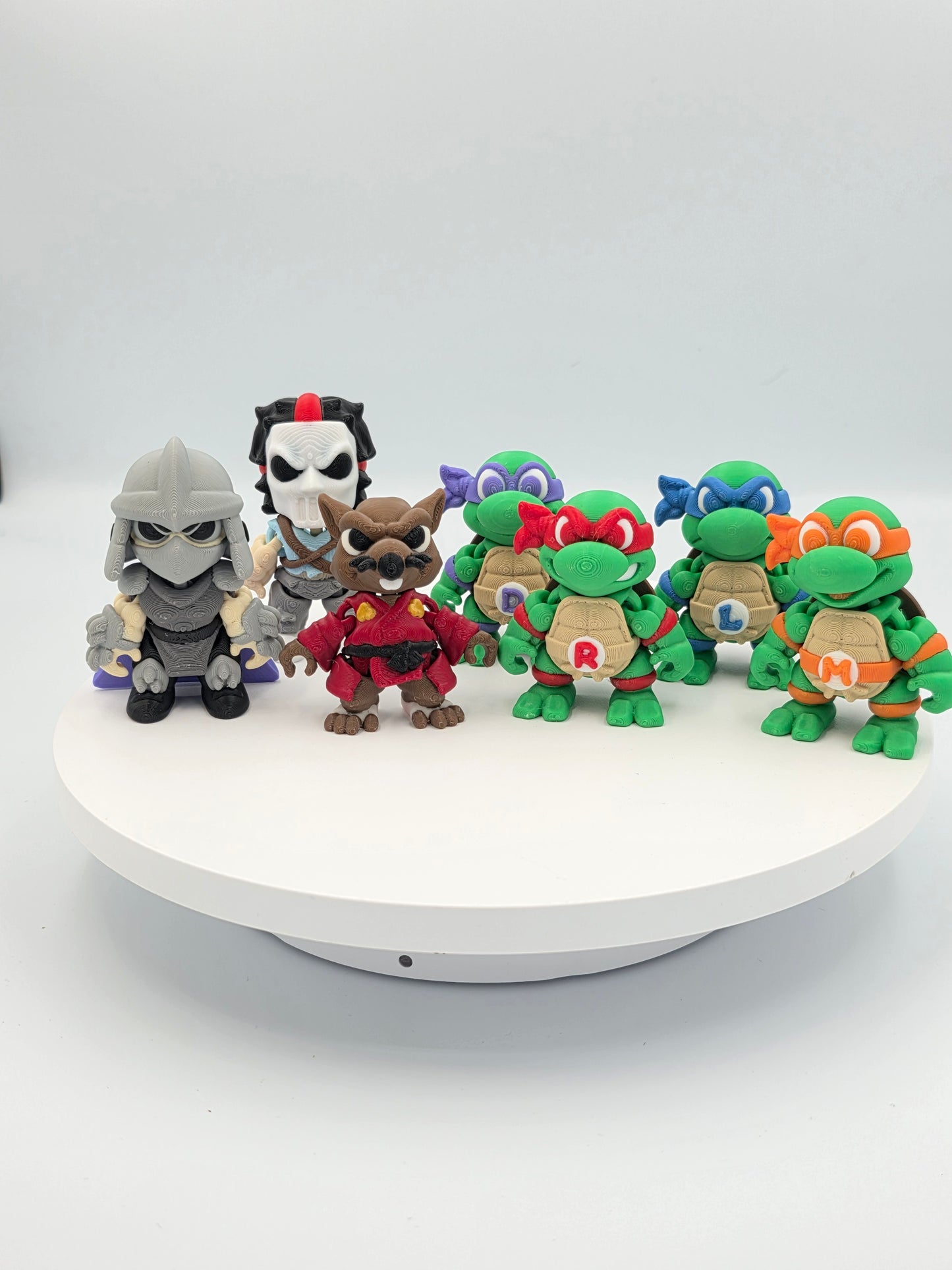 3D Printed Ninja Turtle Mini Figures – TMNT Collectible Set