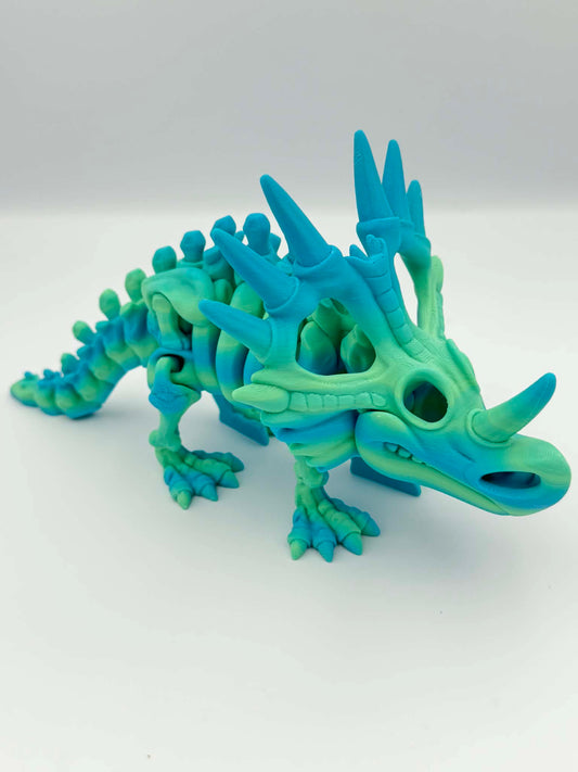 3D Printed Styracosaurus Dinosaur – Articulated Flexi Dino Toy