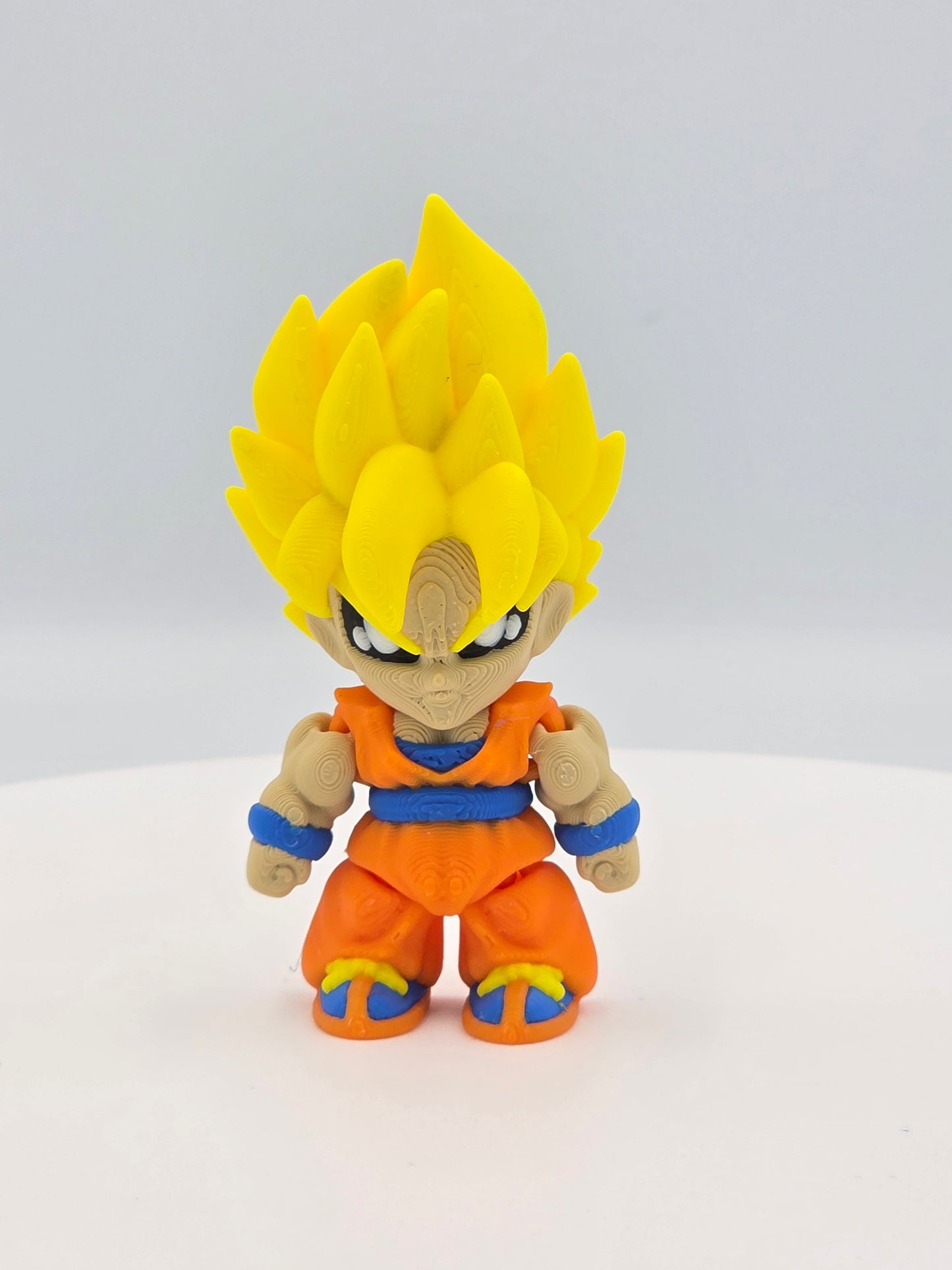 3D Printed Dragon Ball Mini Figures – Goku, Super Saiyan Goku, Vegeta & Kid Buu