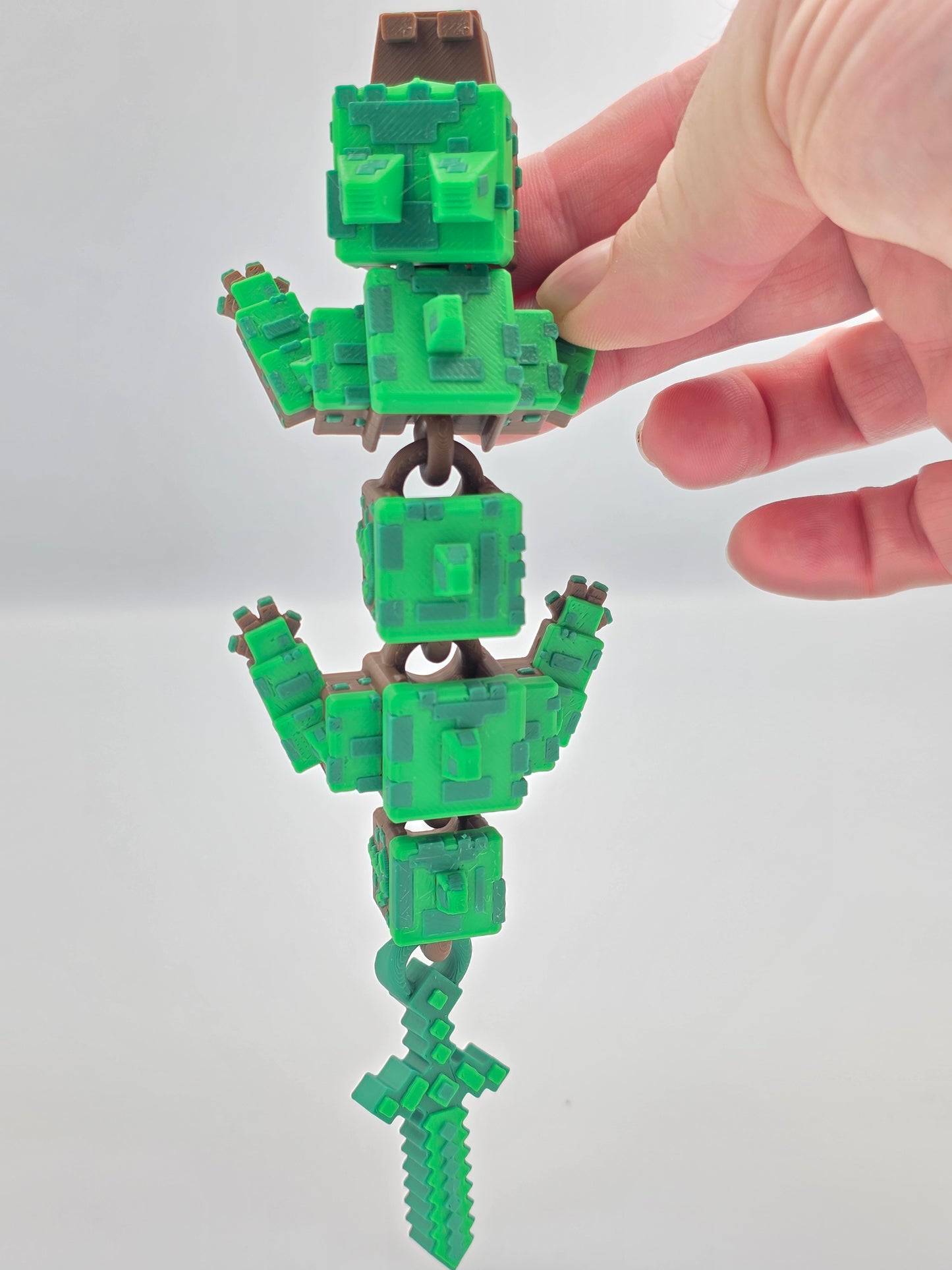 Earth Dragon Articulated Figure – Minecraft Style Flexi Dragon Toy