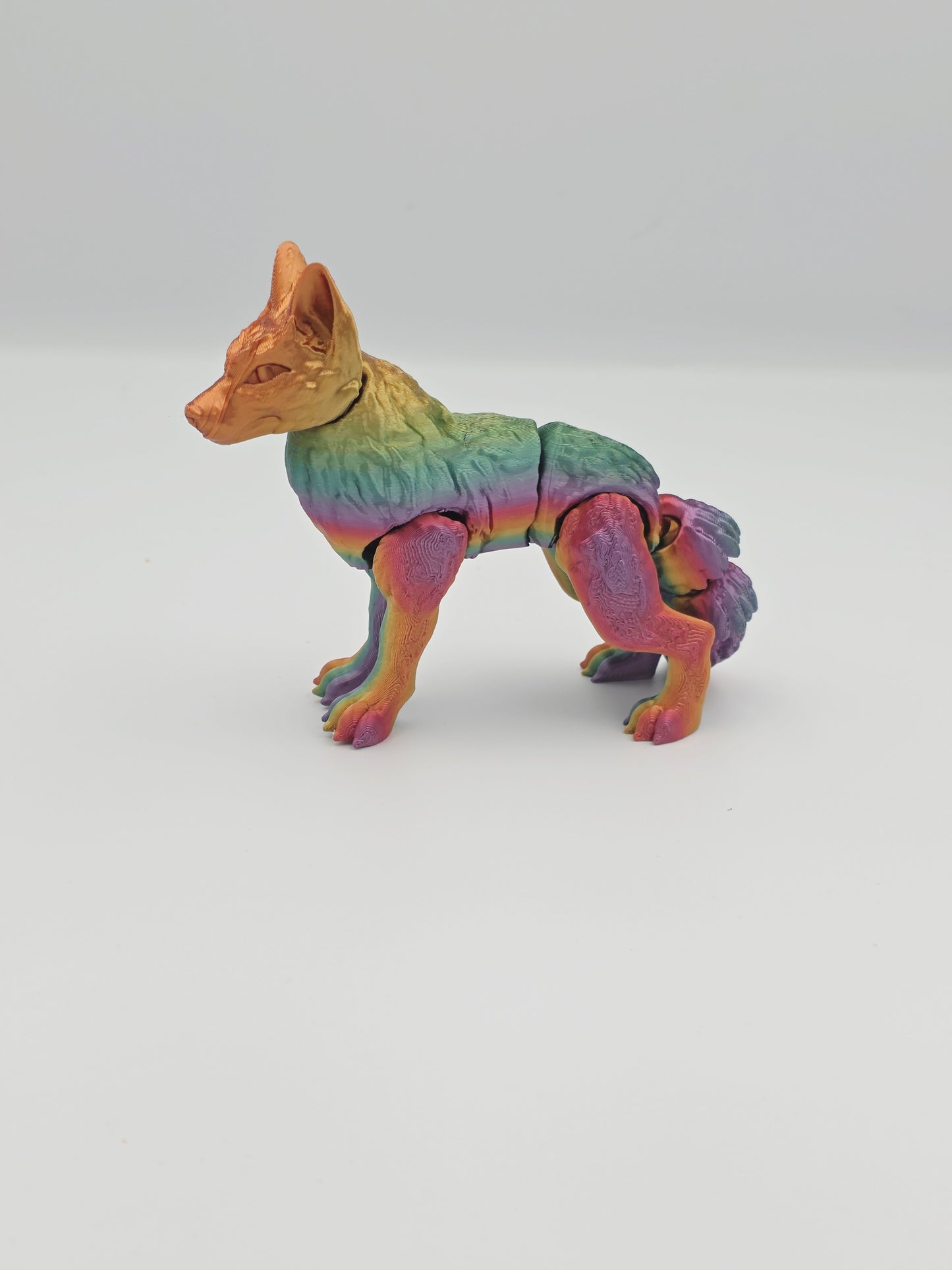 Articulated Wolf – Crystal Finish Fantasy Wolf Figurine