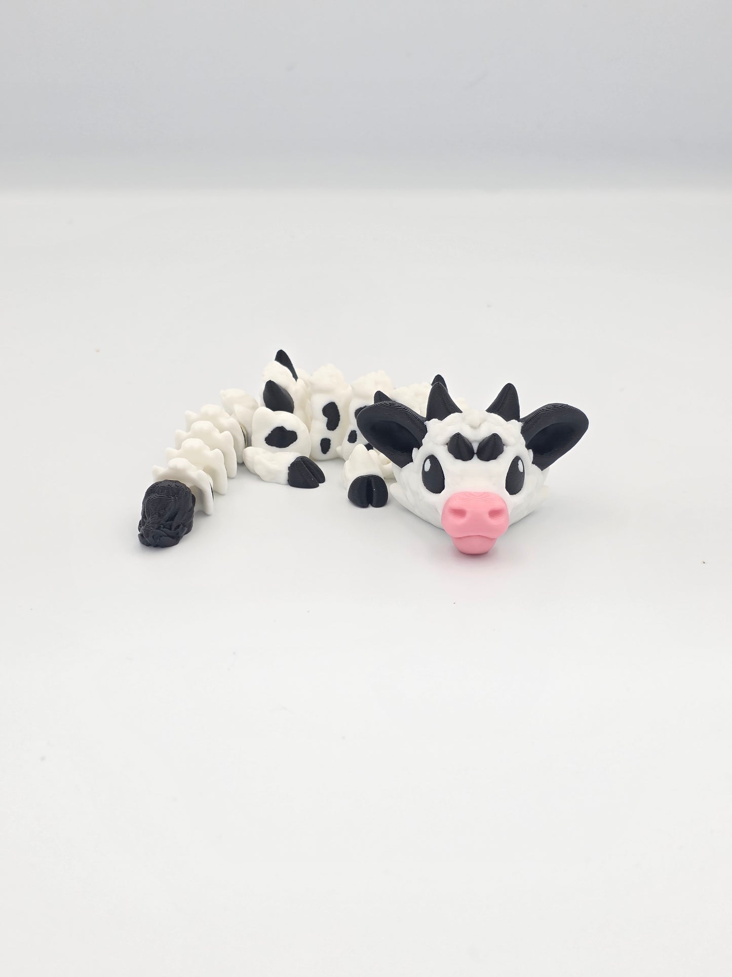 Cow Dragon Articulated Figure – Cute Flexi Farm Dragon Collectible