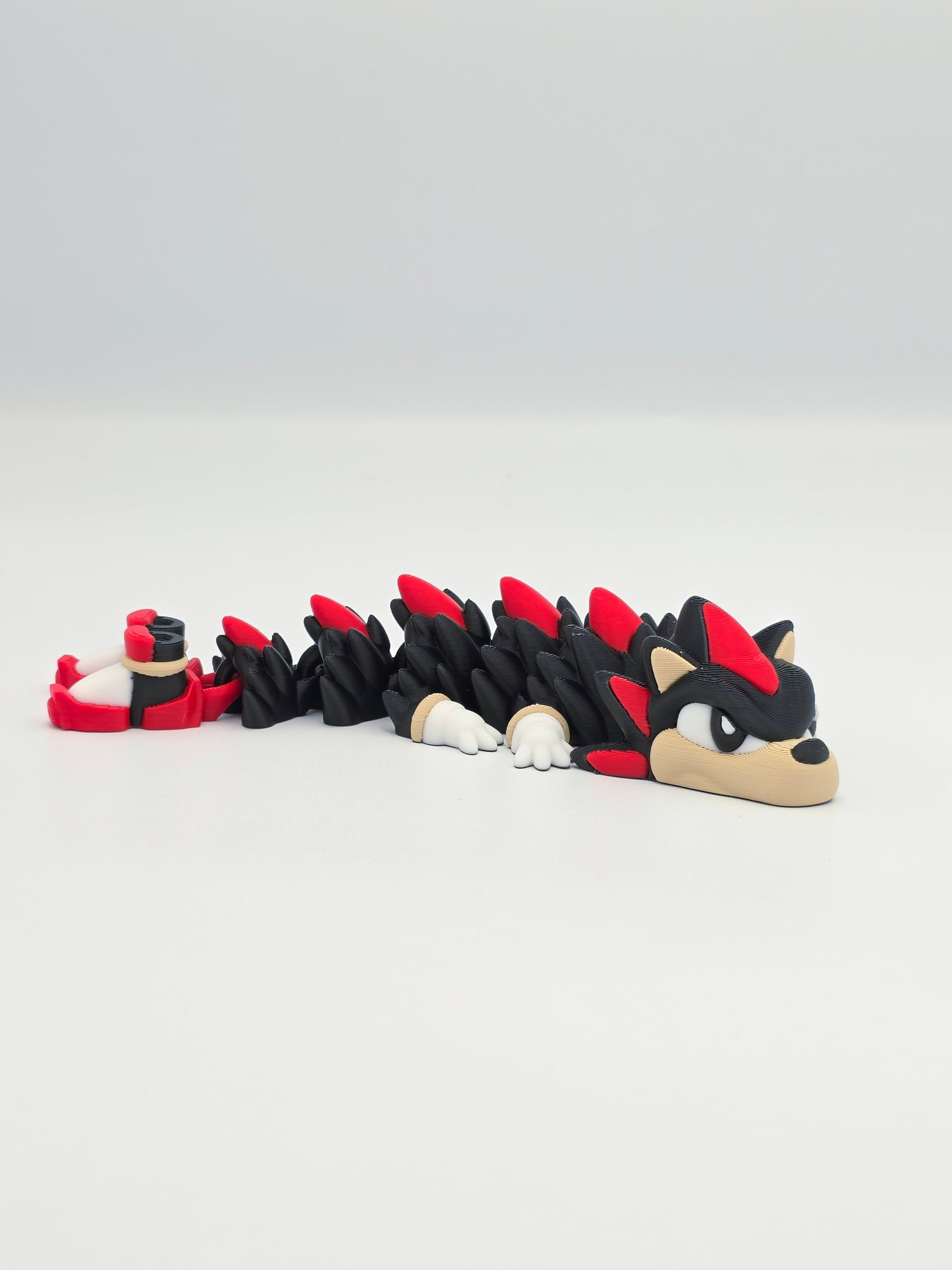 3D Printed Sonic Inspired Dragon Figure | Flexi Fidget Toy