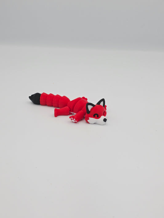 Articulated Fox – Red, Arctic, Orange & Dark Red Fox Figurine