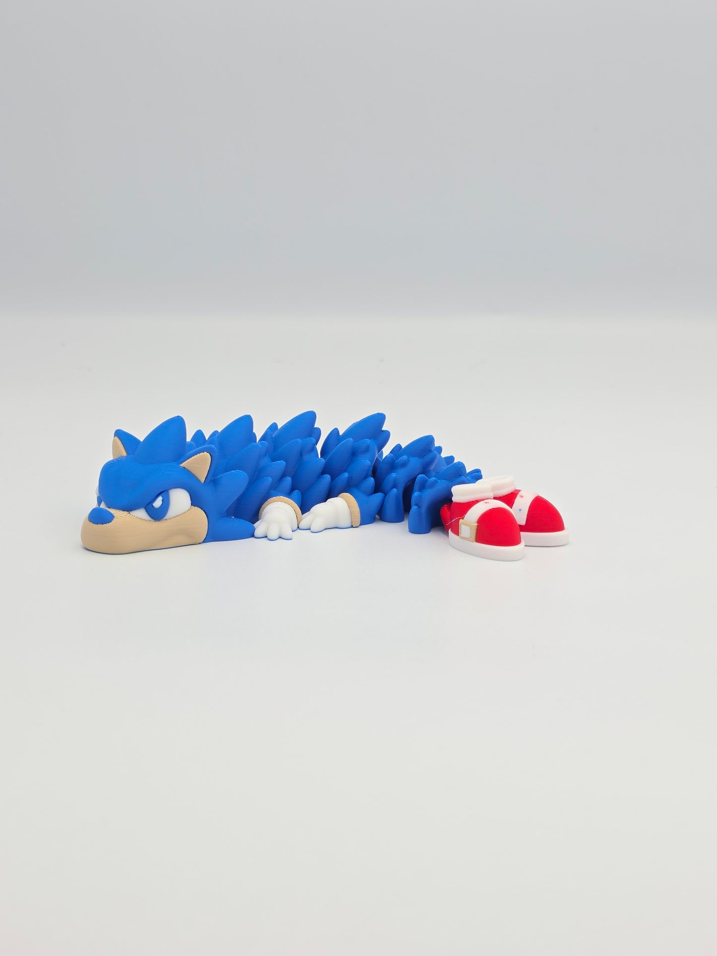 3D Printed Sonic Inspired Dragon Figure | Flexi Fidget Toy