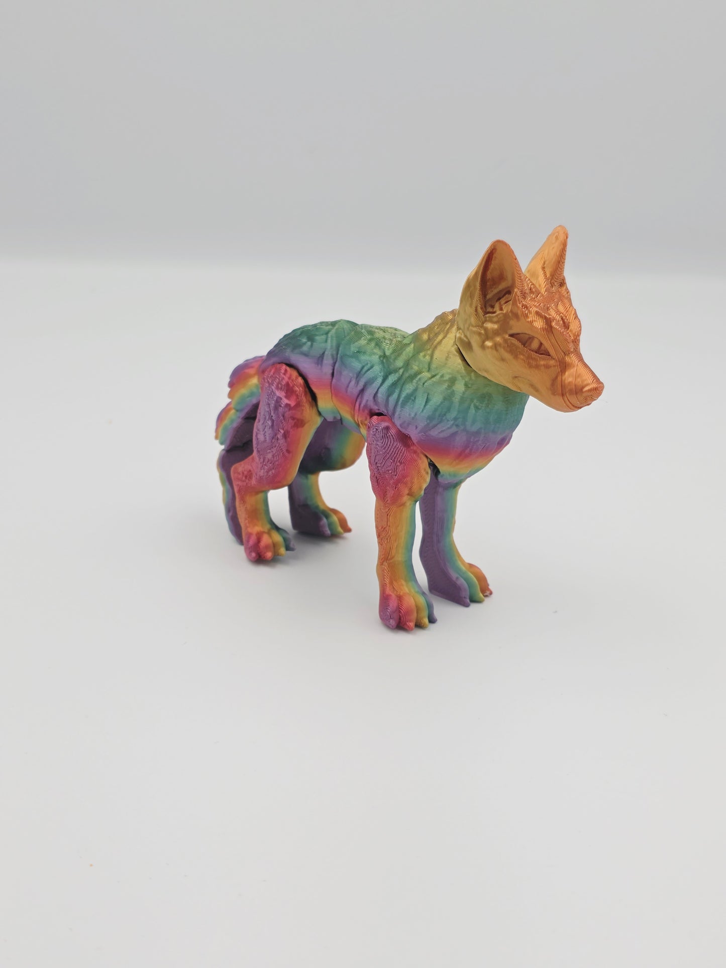 Articulated Wolf – Crystal Finish Fantasy Wolf Figurine