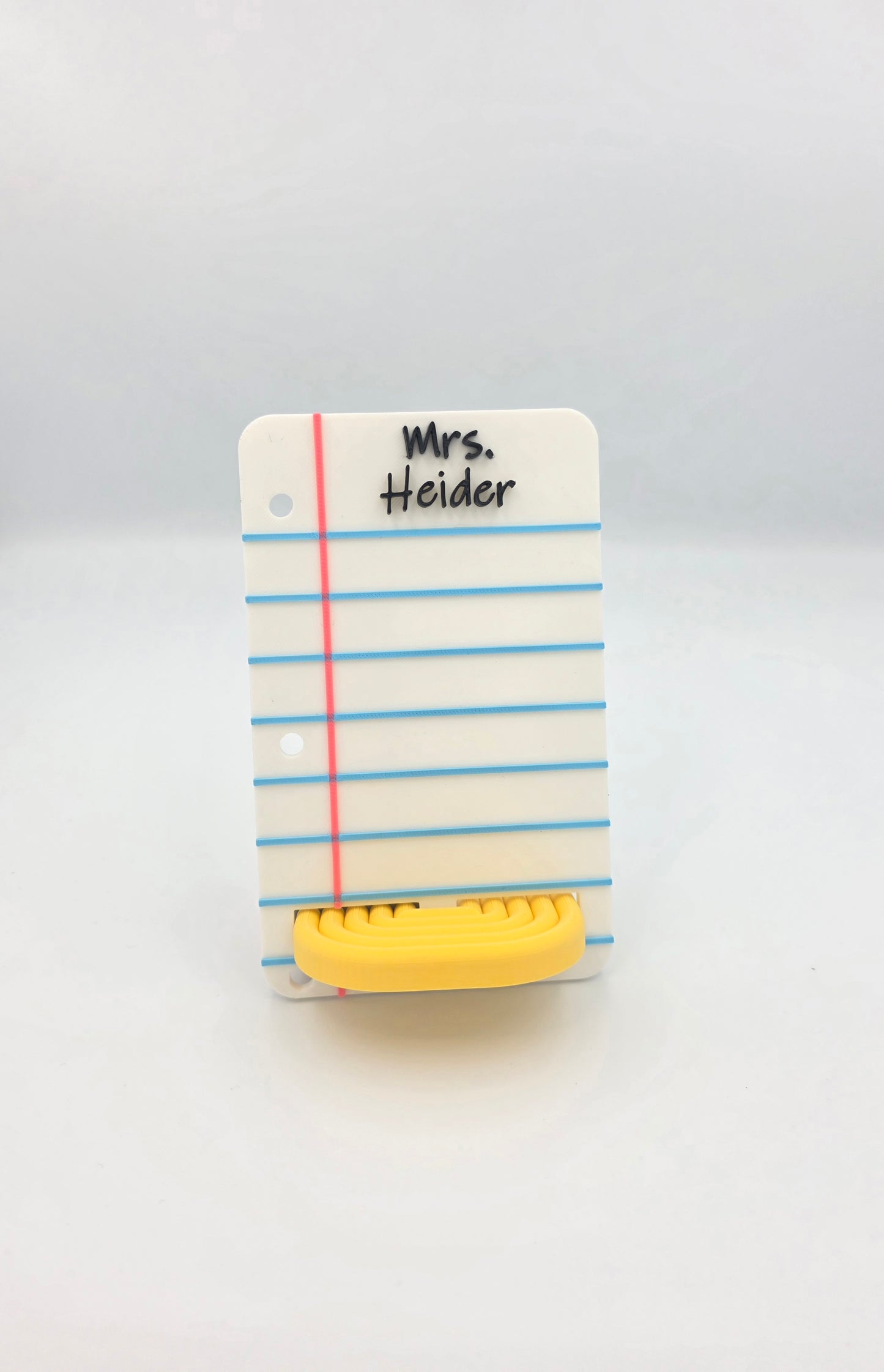 Teacher Phone stand with customizable name tag